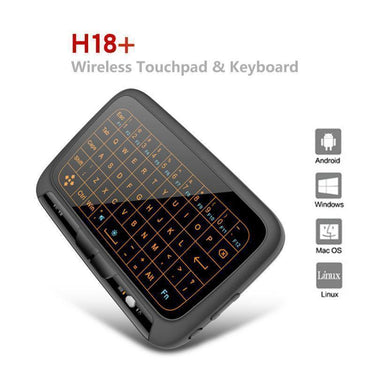 H18+ Mini HTPC Keyboard: 2.4GHz Wireless Keypad Touchpad Adjustable Backlight USB For Windows Android Mac Linux from NSE Imports #1.